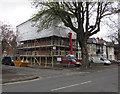 Scaffolding on a Cheltenham corner