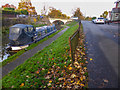 Canal and narrow boat at Hopwood