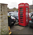 Red phonebox, Parsons Court, Minchinhampton