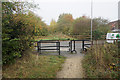 Footpath crossing Rockingham Close