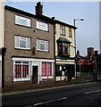 SO5139 : Barbers, hairdressers and butchers, St Owen Street, Hereford by Jaggery