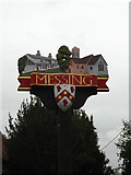TL8918 : Messing Village sign by Geographer