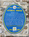 Historical Honiton Blue Plaque