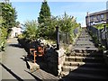 Path or steps? A choice for walkers going to Garth Heads Road