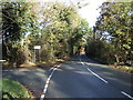 Minor road junction on Thorley Lane