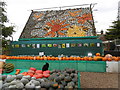 Cat guarding the 2016 Slindon Pumpkin Festival