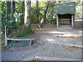 Seat and shelter, Colby Woodland Garden, Amroth