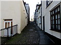 ST5393 : Up a medieval cobbled street in Chepstow by Jaggery