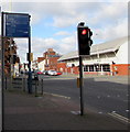 Cycle routes directions sign on a Gloucester corner