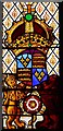 Radley, St. James the Great Church: c16th heraldic glass window 1 (detail)