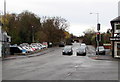 Bromsgrove Road towards a railway bridge, Droitwich