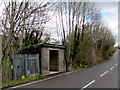 Bus shelter and gas enclosure alongside the B4434, Melincourt