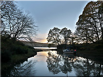 NH6753 : Inlet to Bay Quarry, Munlochy Bay at dusk by Julian Paren
