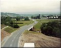 View off the new M4 viaduct Sarn June 1981