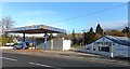 Disused forecourt and Central Garage, Llanrwst