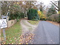 Footpath junction on Cross Colwood Lane