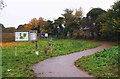 Main entrance to Stratton Wood, Kingsdown Road, Kingsdown, Swindon