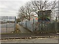 Newcastle-under-Lyme: path on Croft Road industrial estate