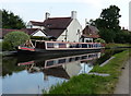 Narrowboat moored at Giggetty Wharf