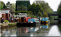 Moored narrowboats near Oxley, Wolverhampton