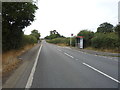 Bus stop and shelter on The Ridgeway (A1005)