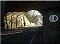 Railway bridge over the B6001 near Hathersage Station