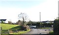 Looking eastwards towards a sharp bend in Glenvale Road