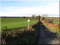 Farm access lane leading westwards from Sheeptown Road