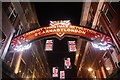 TQ2980 : View of Christmas decorations on Carnaby Street #2 by Robert Lamb