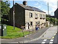 Houses and bus stop on north-west of Long Preston