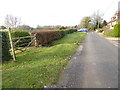 Mill Lane looking west from footpath junction