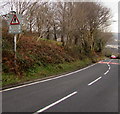 Warning sign - No footway for ? mile, Cwm Nant Gwynt 