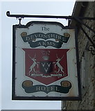 SE0753 : Sign for the Devonshire Arms Hotel, Bolton Bridge by JThomas