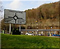 Directions sign facing the B4471 in Aberbeeg