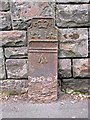 NY4154 : Old GPO telephone cable marker (2), close up by Rose and Trev Clough