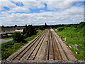 West along the South Wales main line near Moorland Park, Newport