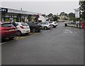 Parking area and pillarbox outside McColl