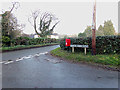 TG1014 : Weston Green Crossroads Postbox & Weston Green Road sign by Geographer
