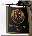 Philanthropic Inn name sign, Pontywaun