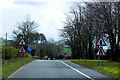 End of Dual Carriageway, A40 near Llanhamlach