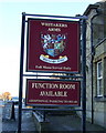 Sign for the Whitakers Arms public house