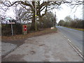 Royal Mail box at the end of a footpath on the A281