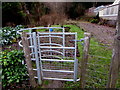 Kissing gate to a public footpath, Trinant