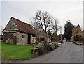 Former garage and preserved fuel pumps, West Chinnock