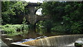 New Mills - Church Road Bridge &weir on River Goyt