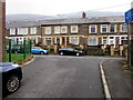 Junction at the eastern end of Castle Lane, Pontywaun