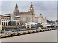 SJ3390 : Liverpool Cruise Terminal Landing Stage and Royal Liver Building by David Dixon