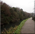 ST2292 : Canalside path, Pontywaun by Jaggery