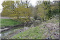 SP3576 : The River Sowe nearing Whitley Grove, Whitley, southeast Coventry by Robin Stott