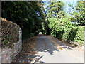 Entrance road to Hope Hall, University of Exeter